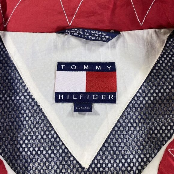 Vintage Tommy Hilfiger Sailing Gear Vest Mens XL Reflective 90s Windbreaker - Picture 4 of 4